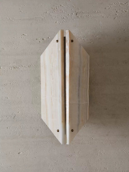 Onyxa Crest Alabaster Wall Light, Hardwired Wall Sconce, detail 17