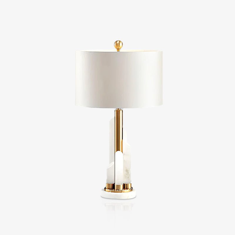 Orbit Metal Side Alabaster Table Lamp - Tianguang Alabaster Lighting