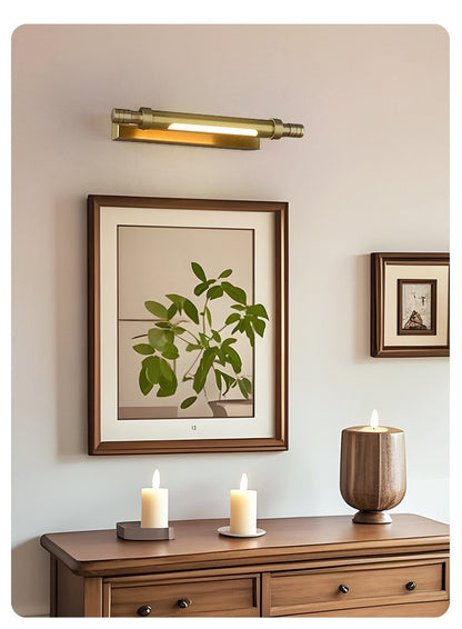 Orion Brass Wall Light, Hardwired Wall Sconce, detail 7