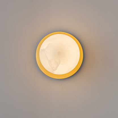 Orrila Dawn Alabaster Wall Light, Hardwired Wall Sconce, detail 12