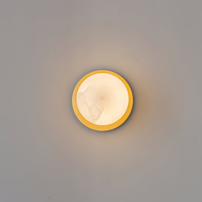 Orrila Dawn Alabaster Wall Light, Hardwired Wall Sconce, detail 17