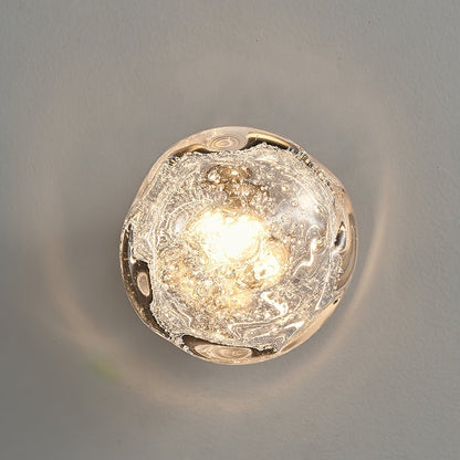 Orrin Molten Glass Wall Light, Hardwired Wall Sconce, detail 8