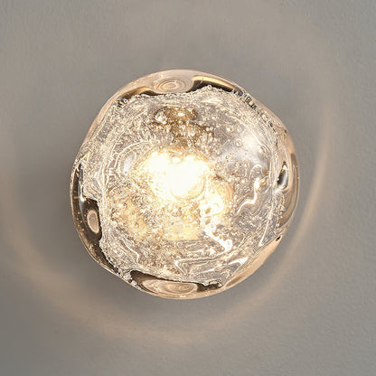 Orrin Molten Glass Wall Light, Hardwired Wall Sconce, detail 7
