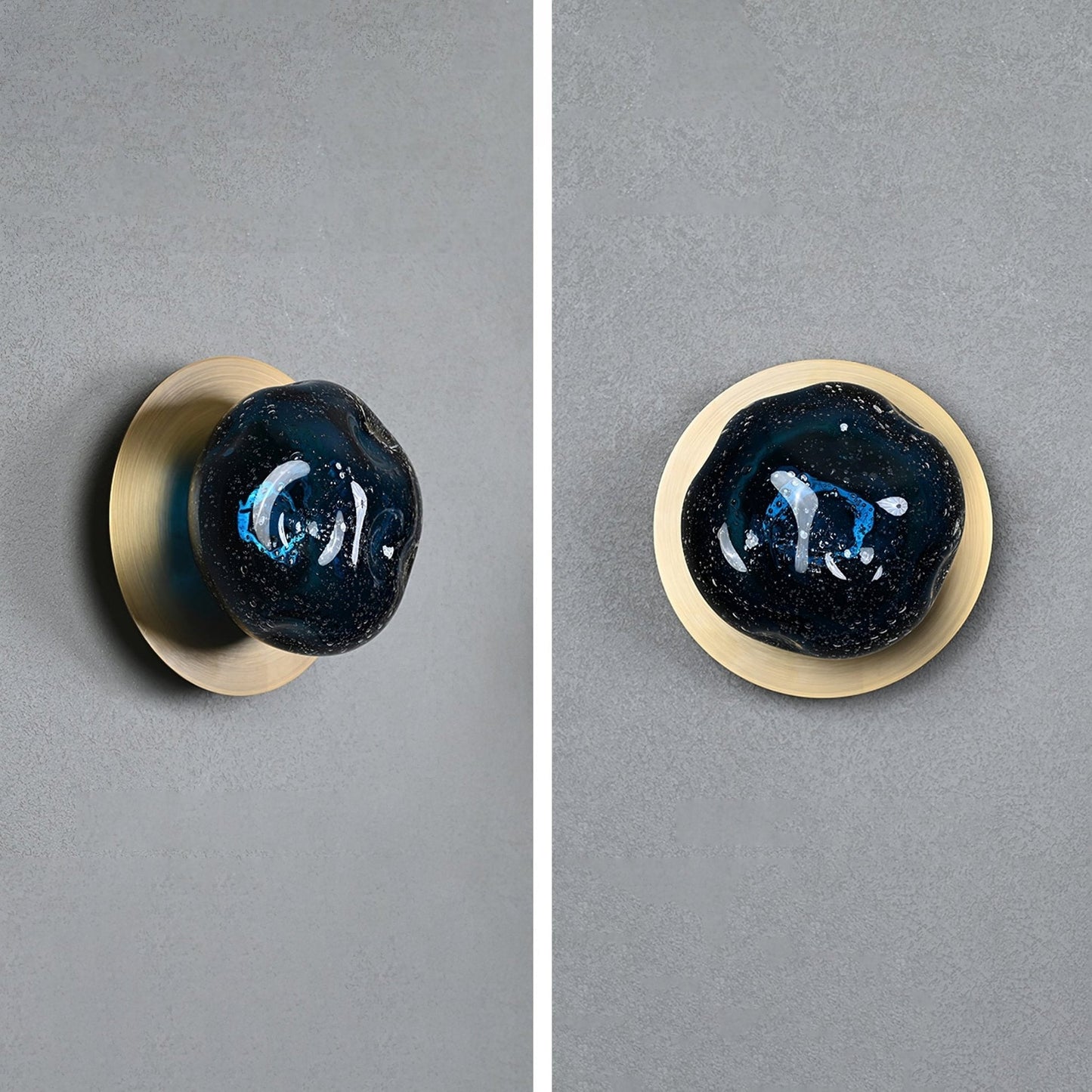 Orrin Molten Glass Wall Light, Hardwired Wall Sconce, detail 15