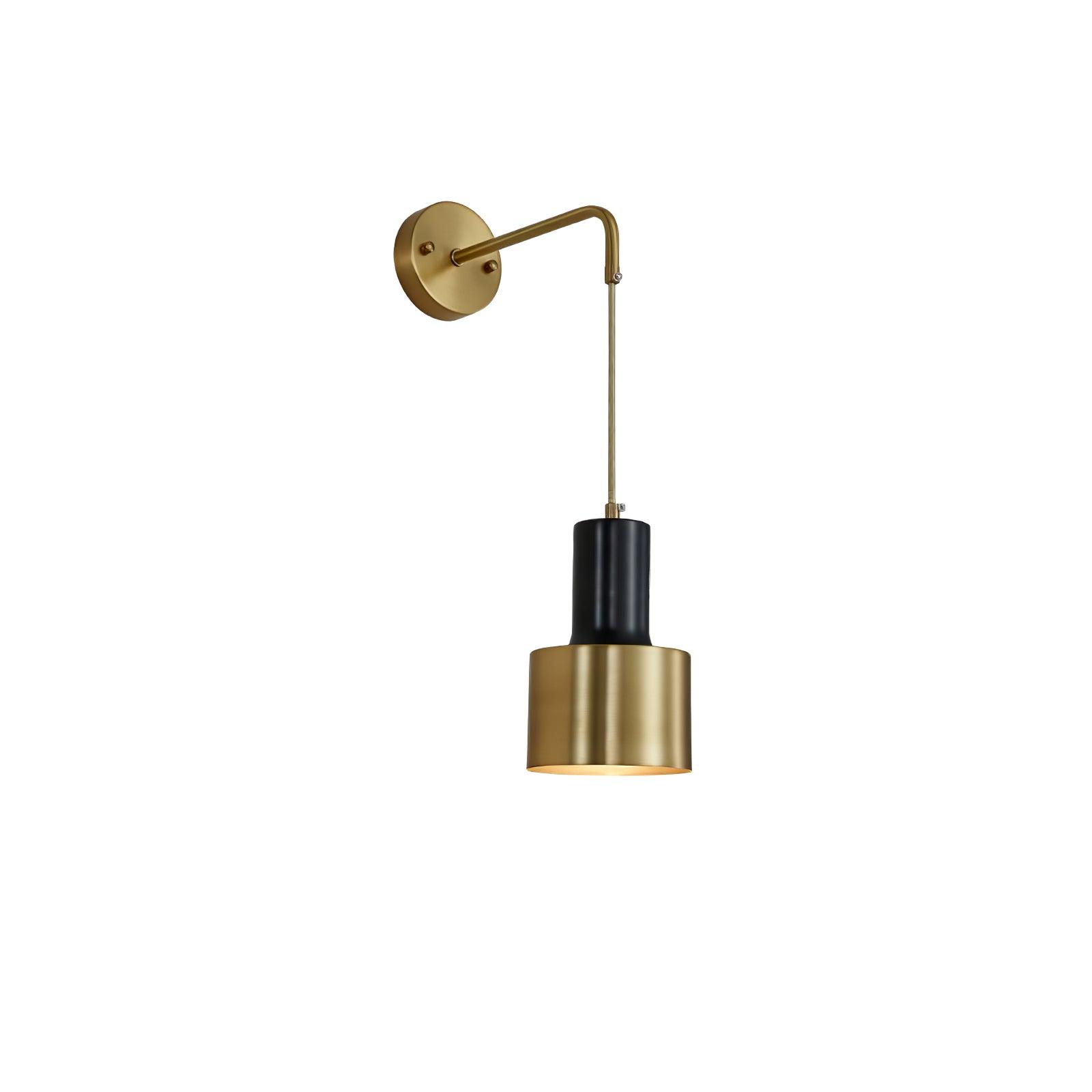 Pino Single Wall Light, Hardwired Wall Sconce, Brass, Dia 12cm x H 45cm