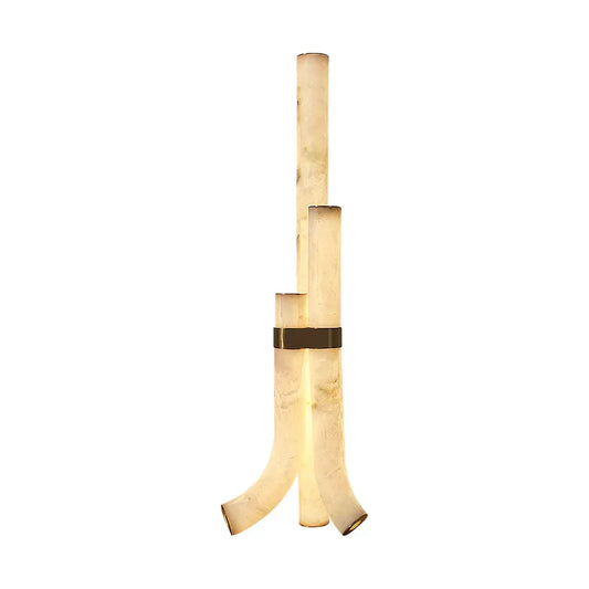 Piped Alabaster Floor Lamp 45 cm Dia - Tianguang Alabaster Lighting