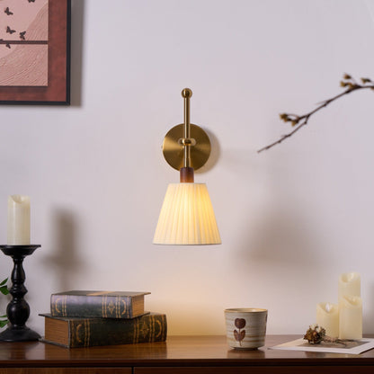 Pleated Fabric Wall Light detail view 8