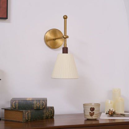 Pleated Fabric Wall Light detail view 4