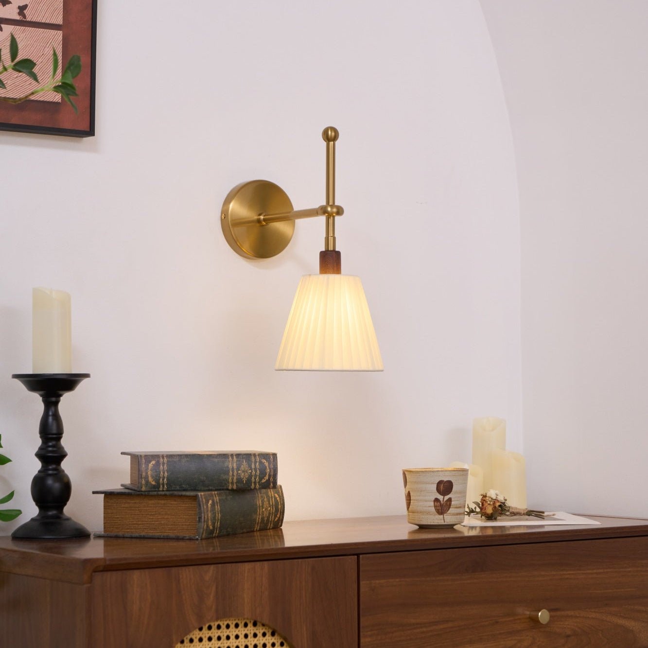Pleated Fabric Wall Light detail view 5