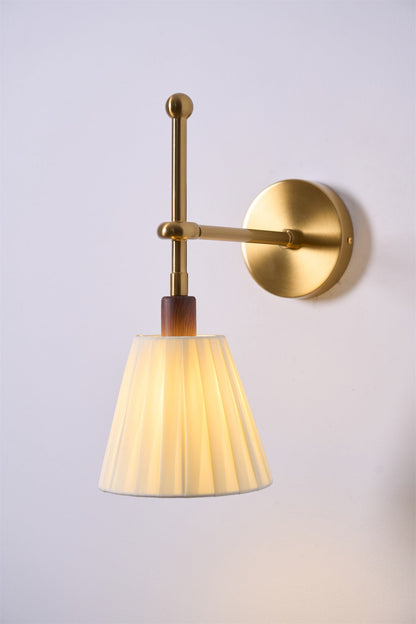 Pleated Fabric Wall Light, Hardwired Wall Sconce, detail 32