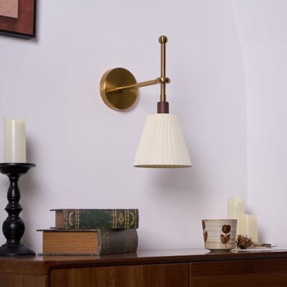 Pleated Fabric Wall Light detail view 7