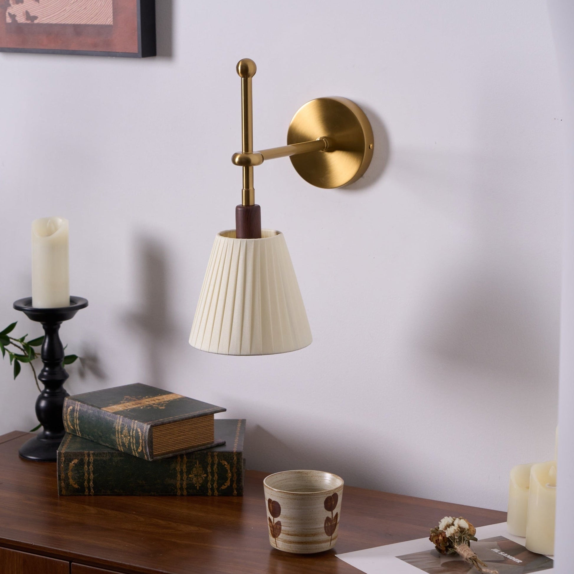 Pleated Fabric Wall Light detail view 6