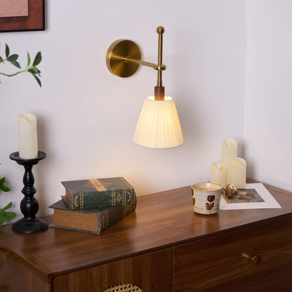 Pleated Fabric Wall Light detail view 3