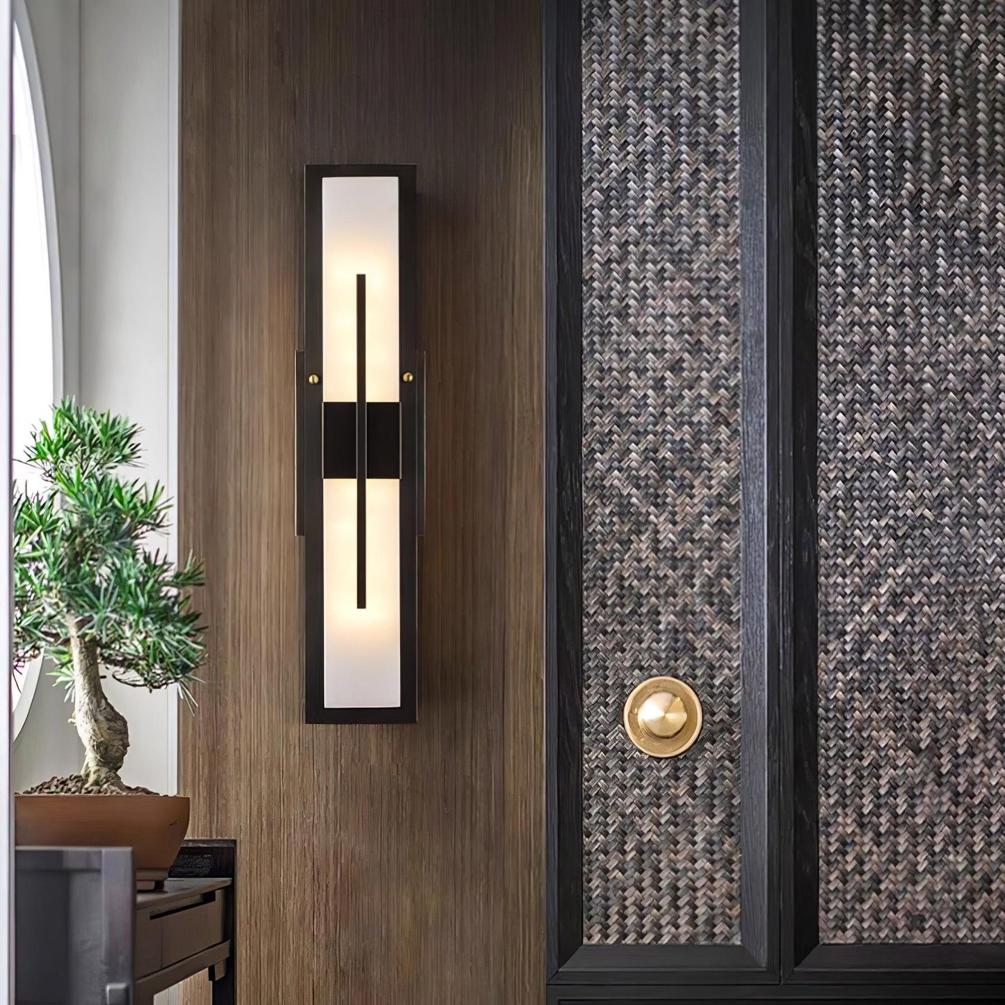 Axis Twin Alabaster Wall Light, Hardwired Wall Sconce, detail 7