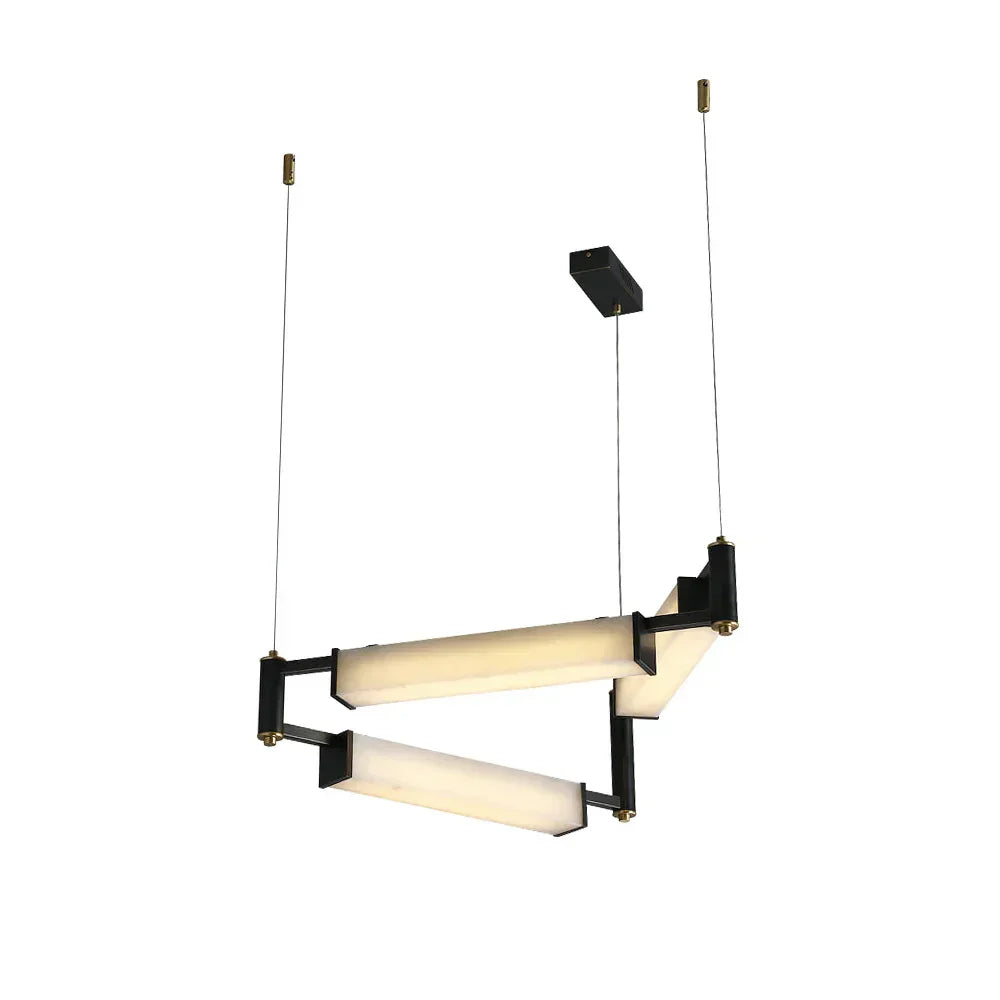 Resident Alabaster Modern Black Chandelier - Tianguang Alabaster Lighting