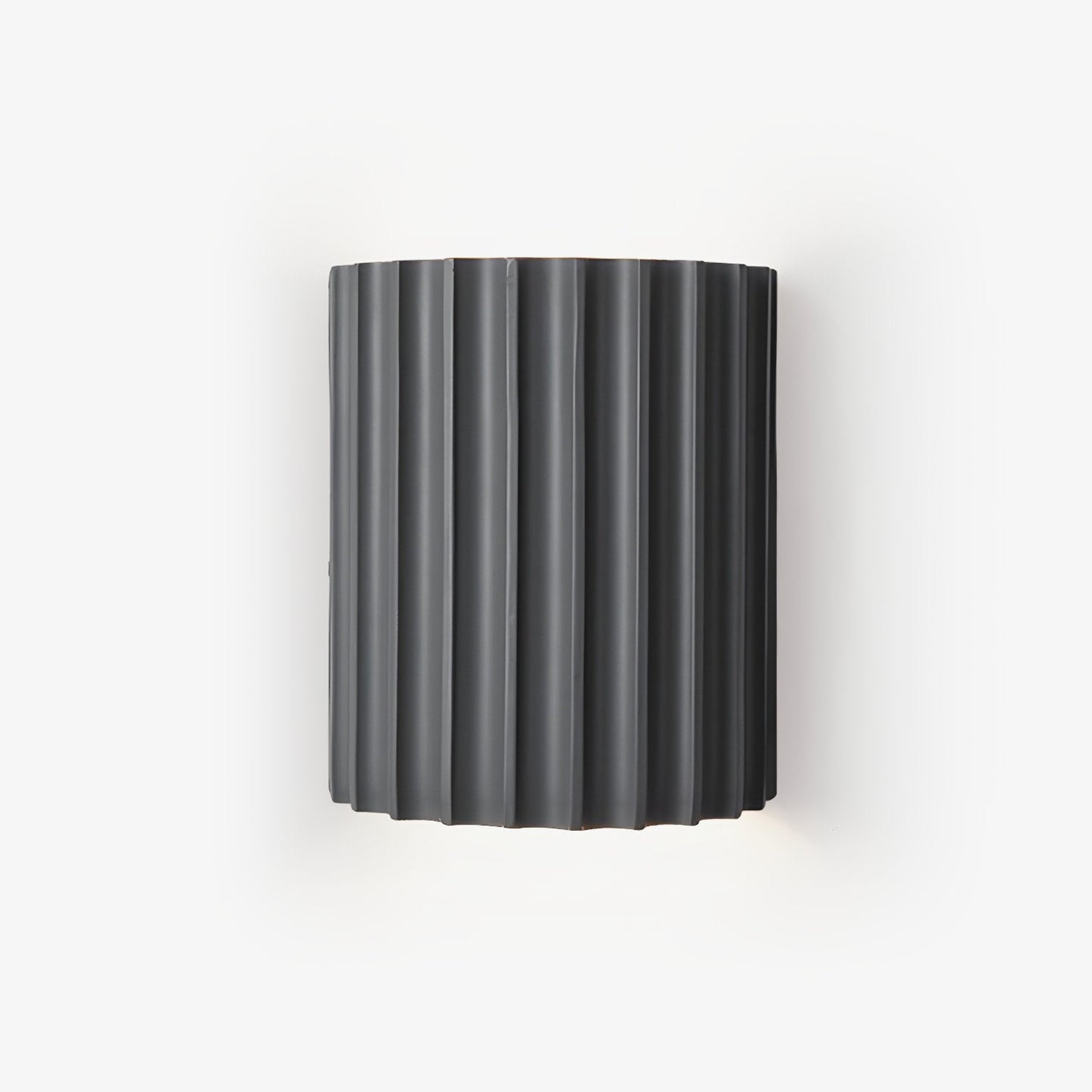 Resin Ribbed Wall Light, Hardwired Wall Sconce, Dia 14cm x H 16.5cm