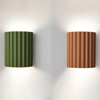 Resin Ribbed Wall Light, Hardwired Wall Sconce, detail 7