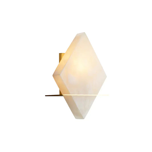 Rhombus Real Alabaster Wall Sconce - Tianguang Alabaster Lighting