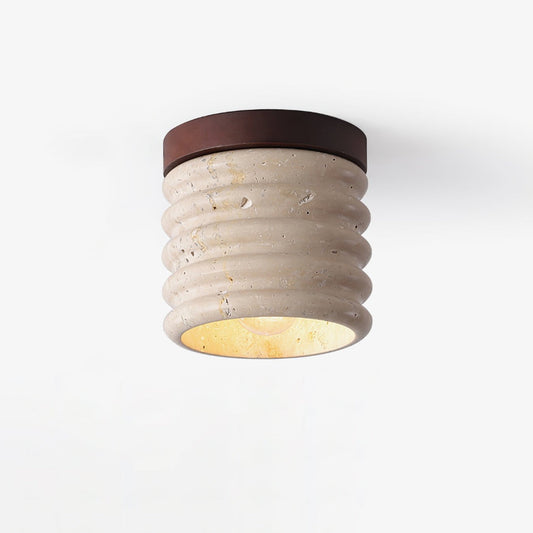 Ridge Artisan Ceiling Lamp Travertine Ceiling Light - Tianguang Alabaster Lighting