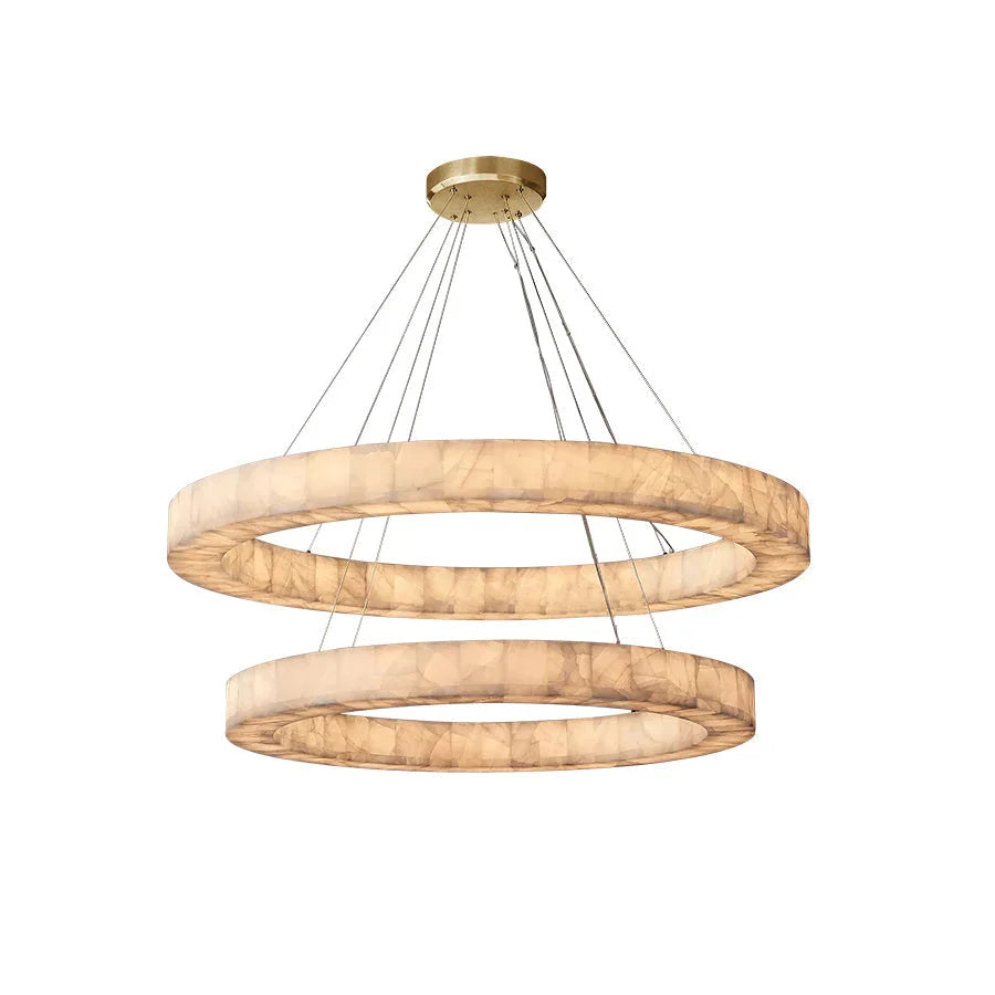 Alabaster Rivage Round Chandelier - Tianguang Alabaster Lighting