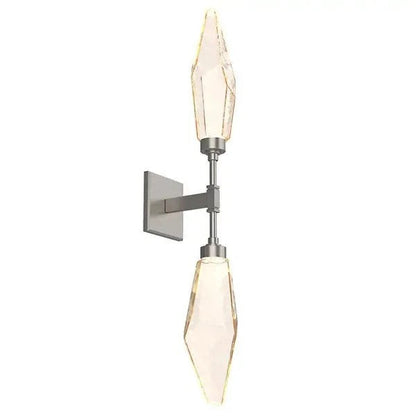 Rocast Crystal Double Wall Light, Bedroom Wall Sconce, detail 4