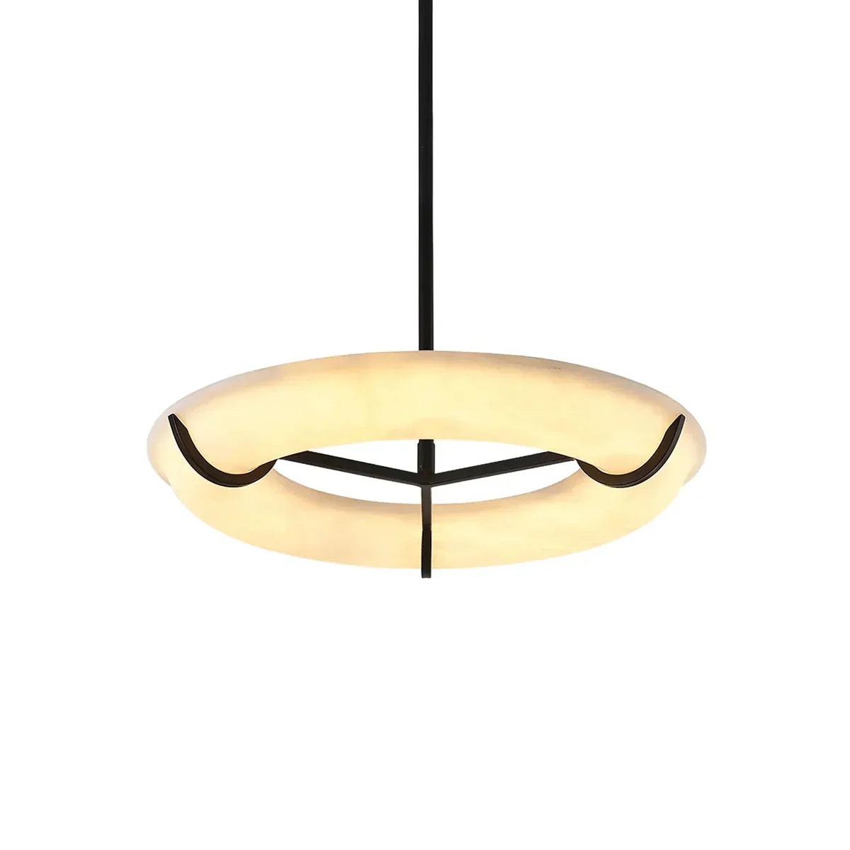 Round Carve Alabaster Pendant Light - Tianguang Alabaster Lighting