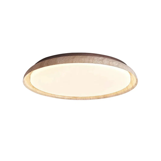 Round Travertine Alabaster Ceiling Light - Tianguang Alabaster Lighting