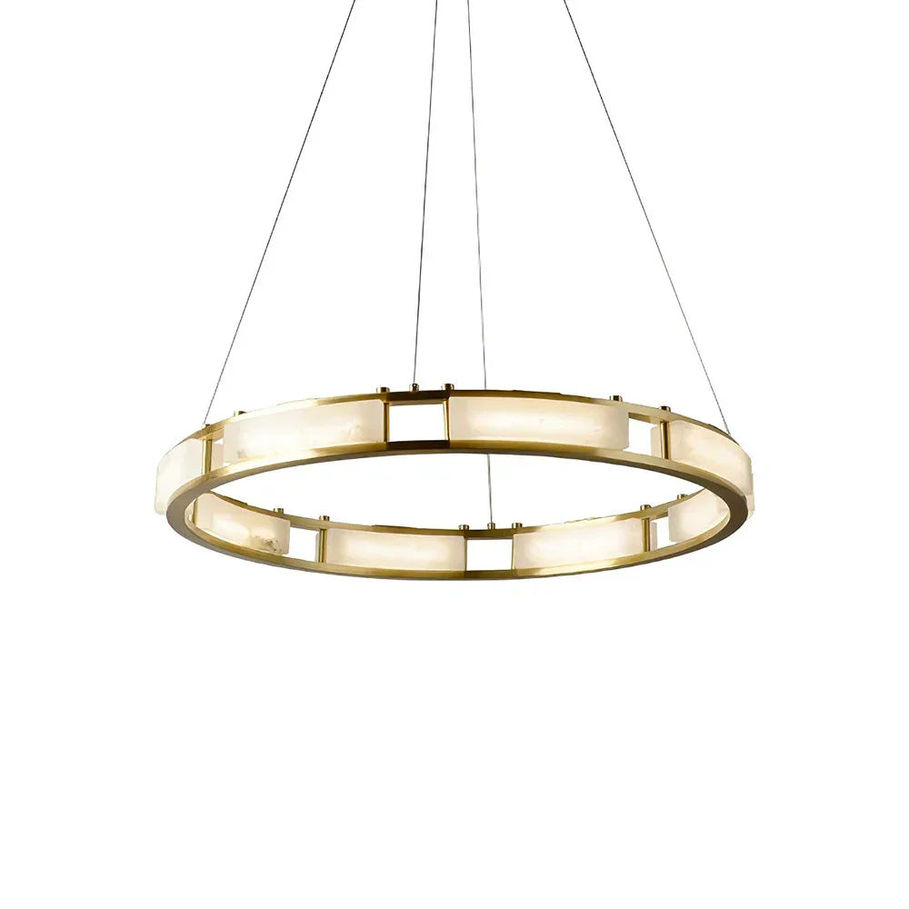 Round Qatar Modern Alabaster Chandelier - Tianguang Alabaster Lighting