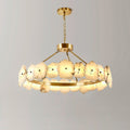 Natural Marble Modern Chandelier 31 in Dia - Tianguang Alabaster Lighting