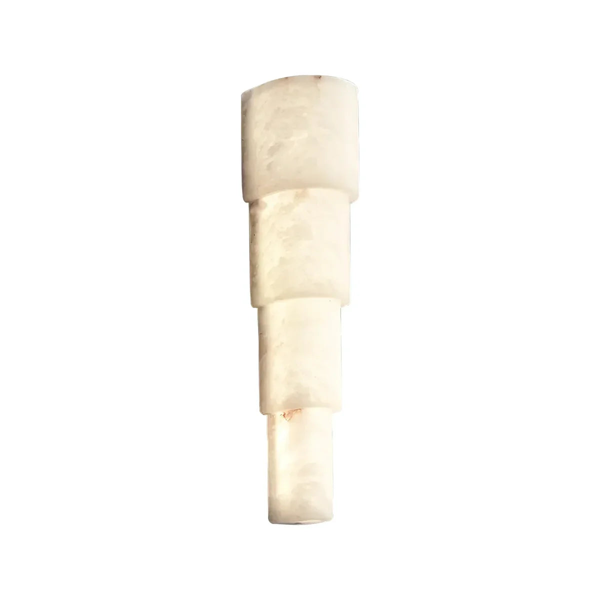 Semi Cylindrical Alba Cascade Alabaster Wall Sconce - Tianguang Alabaster Lighting