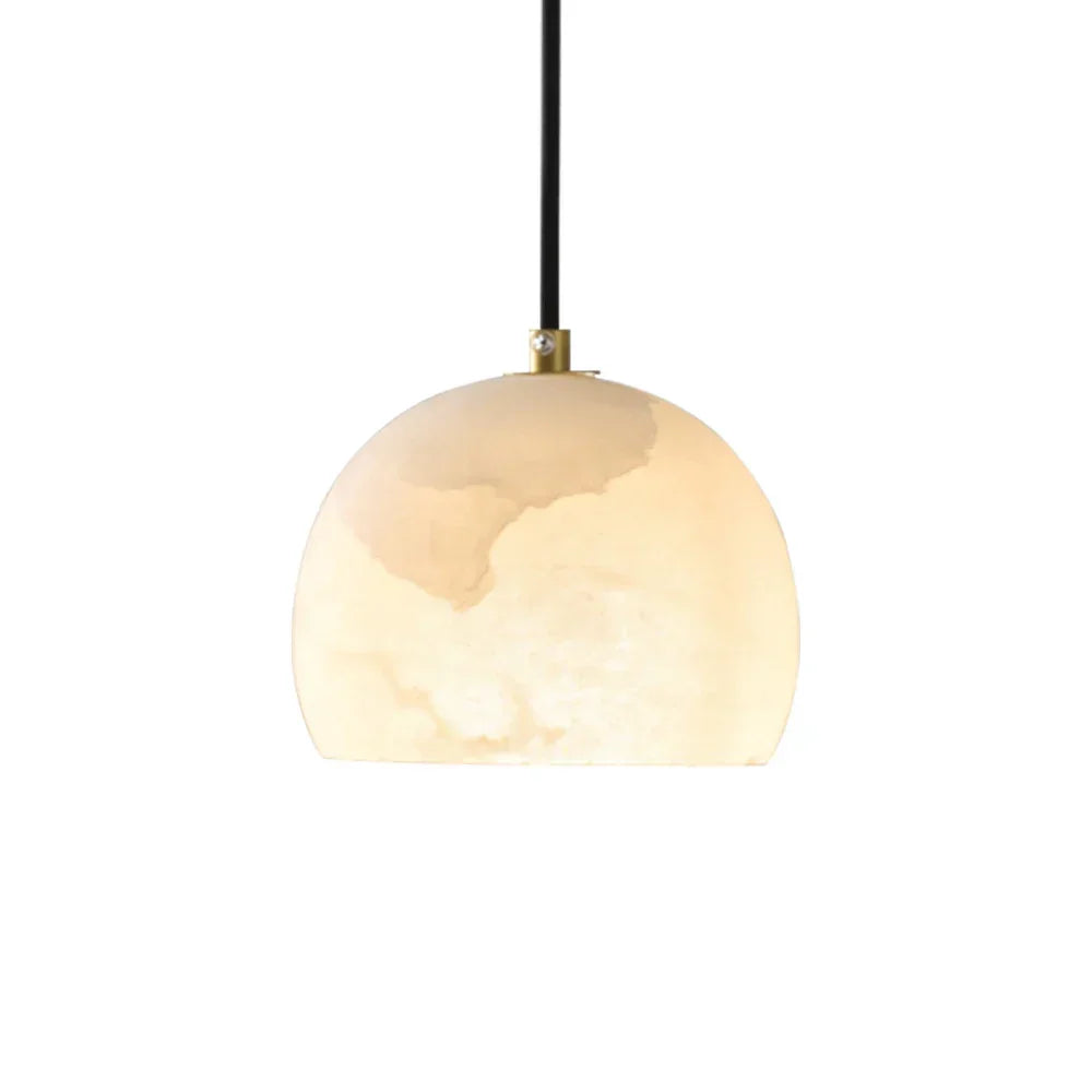 Semicircular Alabaster Pendant Light - Tianguang Alabaster Lighting