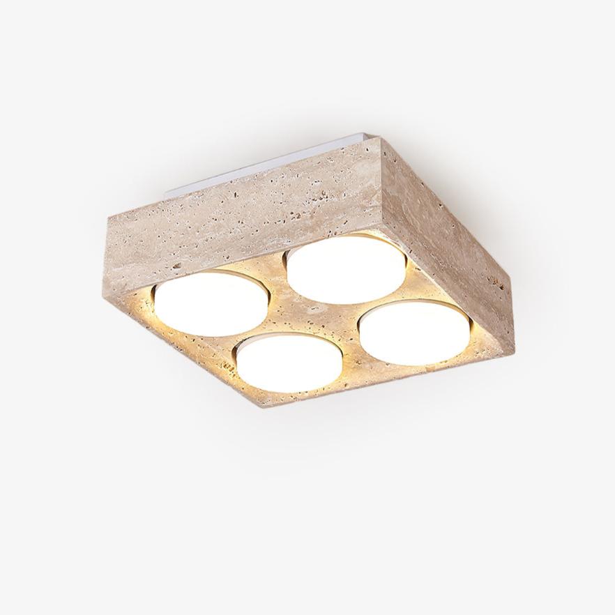Sky Hole Ceiling fixture Ceiling Lamp Travertine Ceiling Light - Tianguang Alabaster Lighting