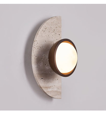 Soleners Travertine Wall Light, Hardwired Wall Sconce, detail 9