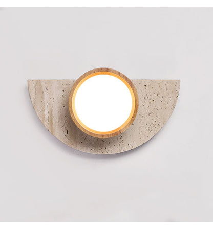 Soleners Travertine Wall Light, Hardwired Wall Sconce, detail 10