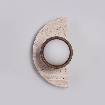 Soleners Travertine Wall Light, Hardwired Wall Sconce, detail 14