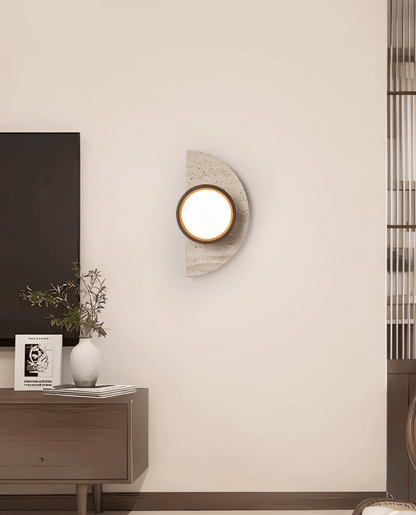 Soleners Travertine Wall Light, Hardwired Wall Sconce, detail 15