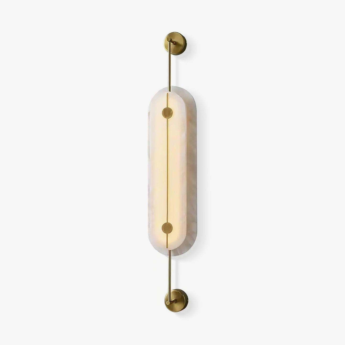 Solvane Alabaster Wall Light - Dia 18cm x H 80cm Metal, Hardwired Wall Sconce, detail 6
