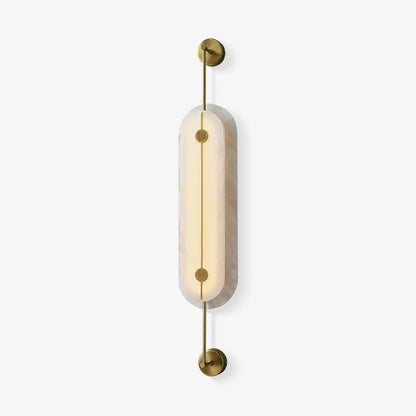 Solvane Alabaster Wall Light - Dia 18cm x H 80cm Metal, Hardwired Wall Sconce, detail 6