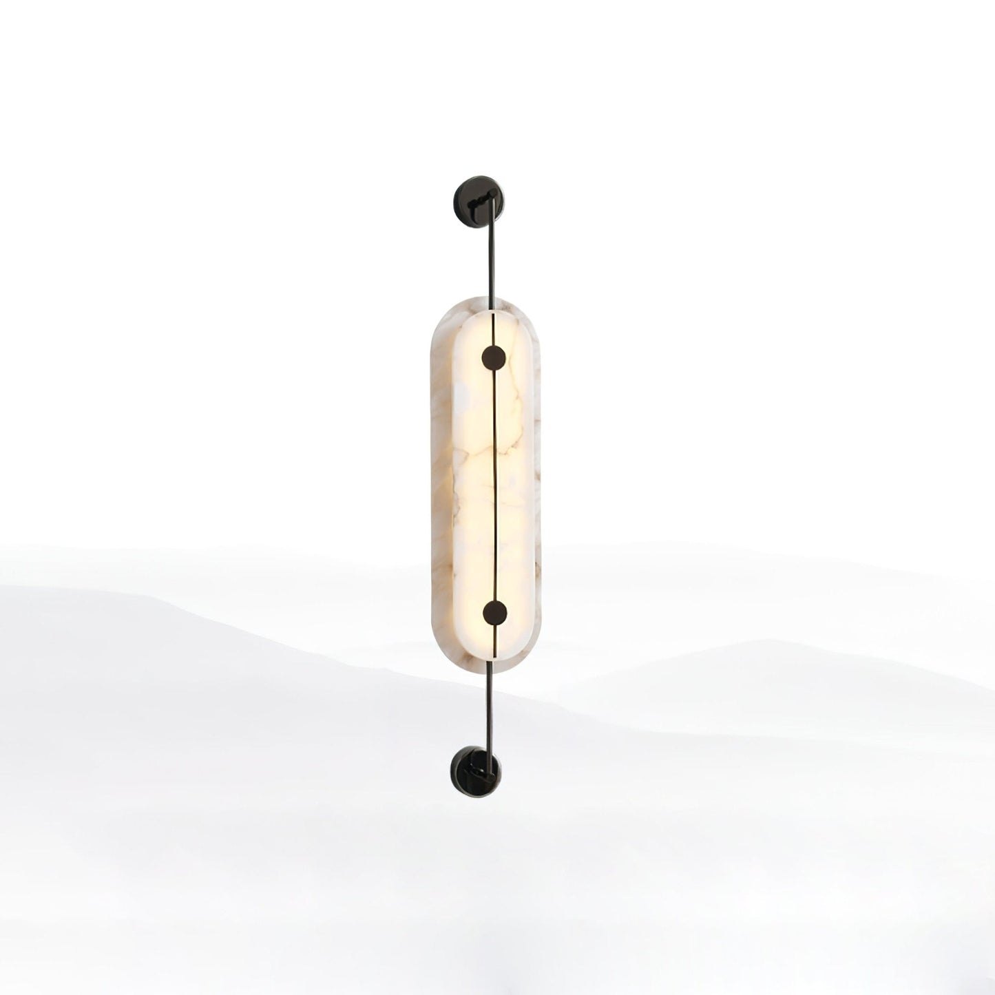 Solvane Alabaster Wall Light - Dia 18cm x H 80cm Metal, Hardwired Wall Sconce, detail 18