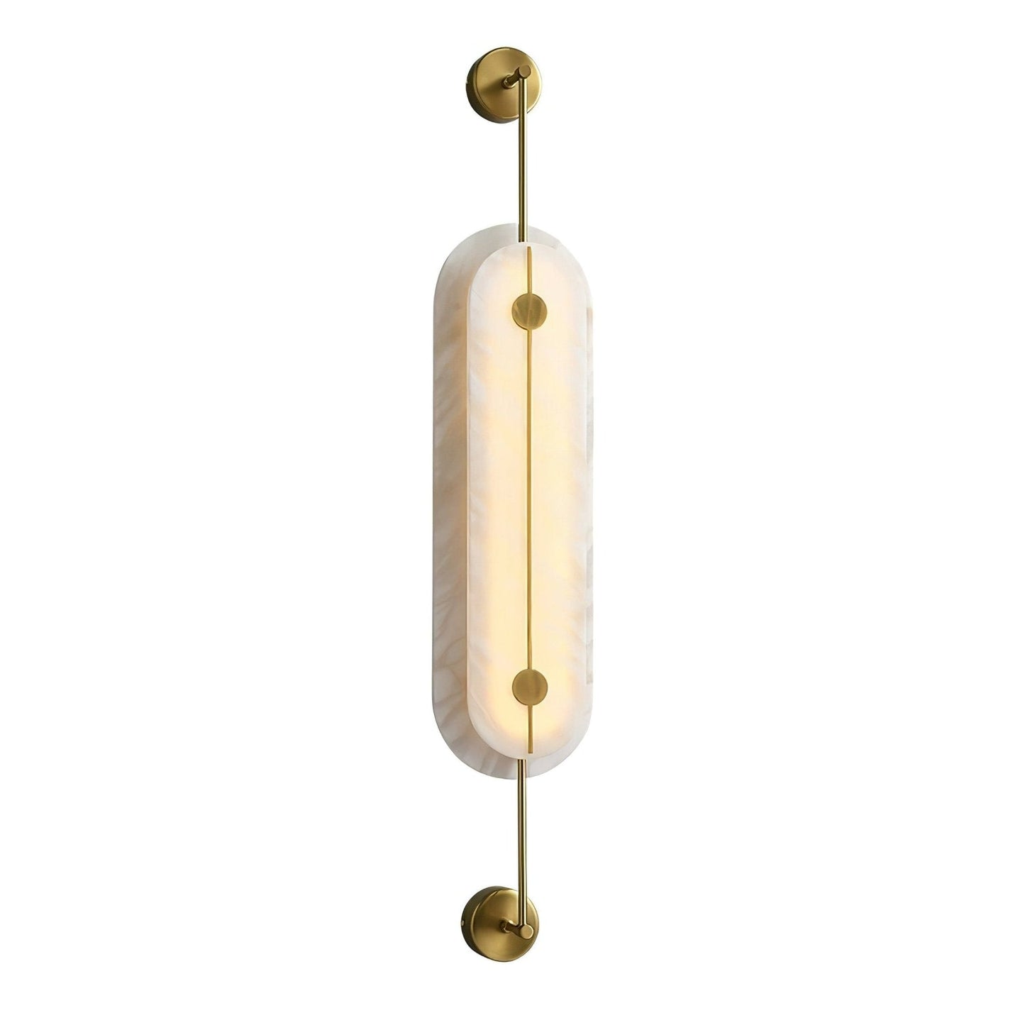 Solvane Alabaster Wall Light - Dia 18cm x H 80cm Metal, Hardwired Wall Sconce, detail 10