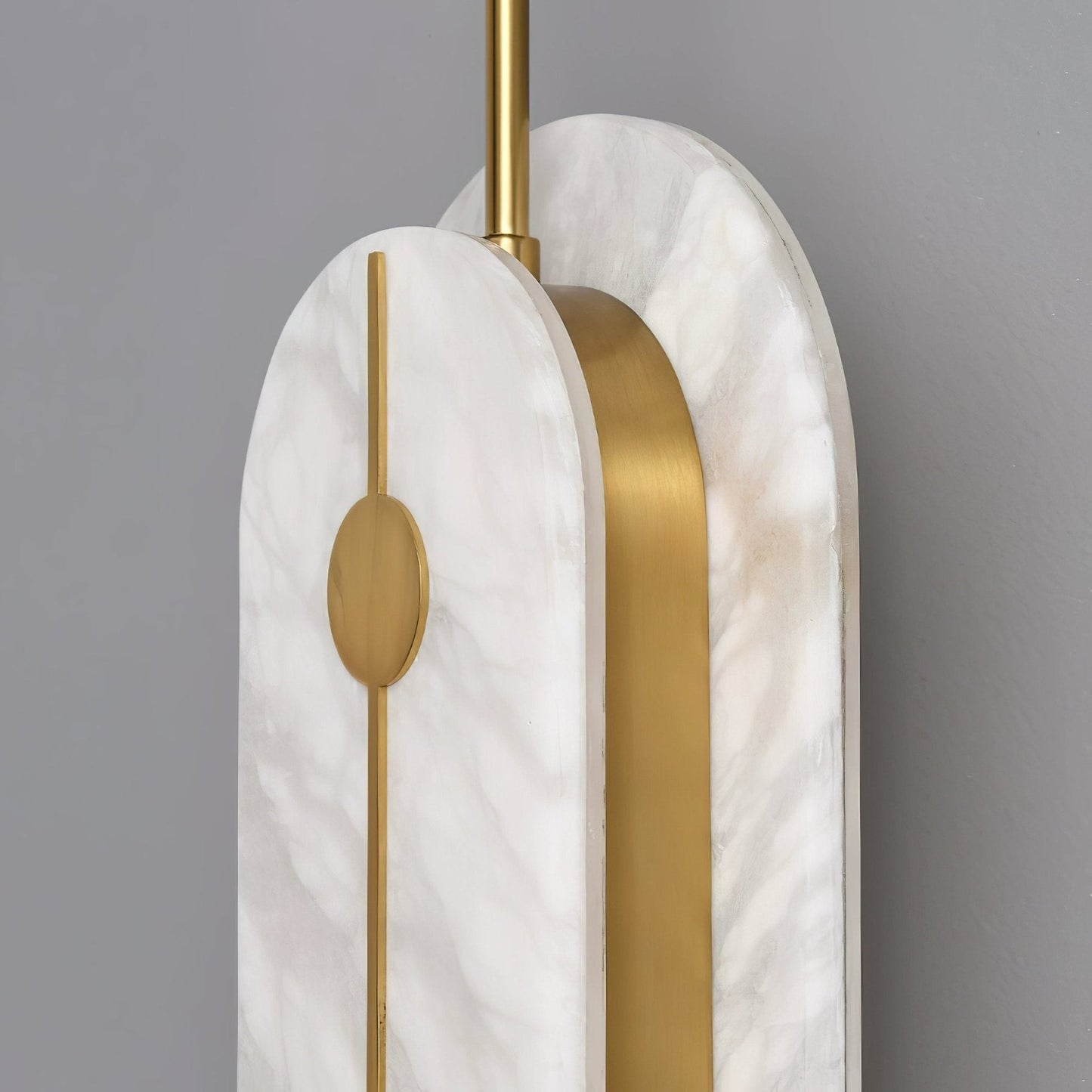 Solvane Alabaster Wall Light - Dia 18cm x H 80cm Metal, Hardwired Wall Sconce, detail 11
