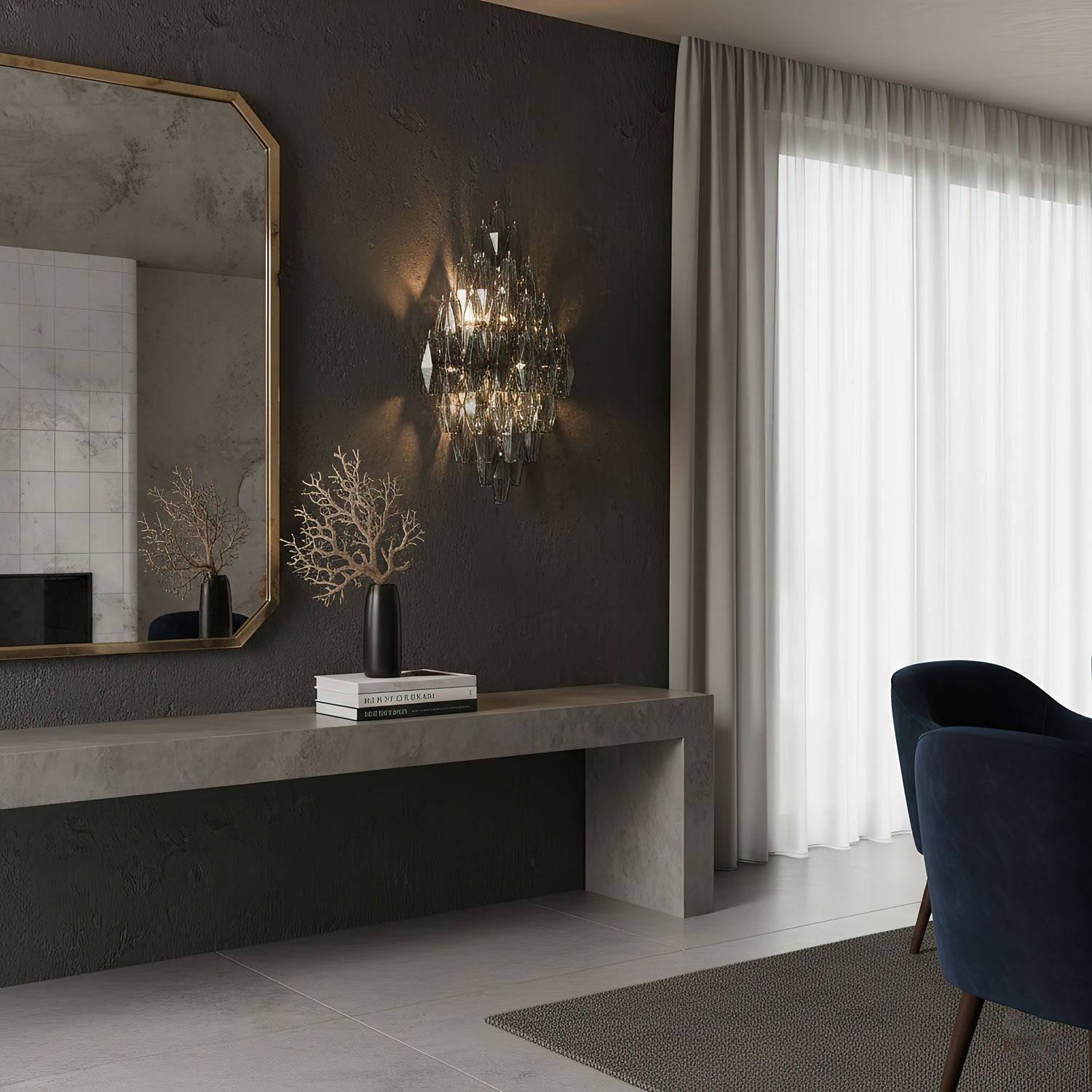 Sorrento Wall Light, Hardwired Wall Sconce, detail 10