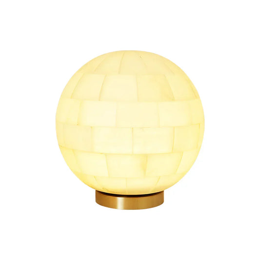 Spherical Alabaster Ball Table Lamp - Tianguang Alabaster Lighting