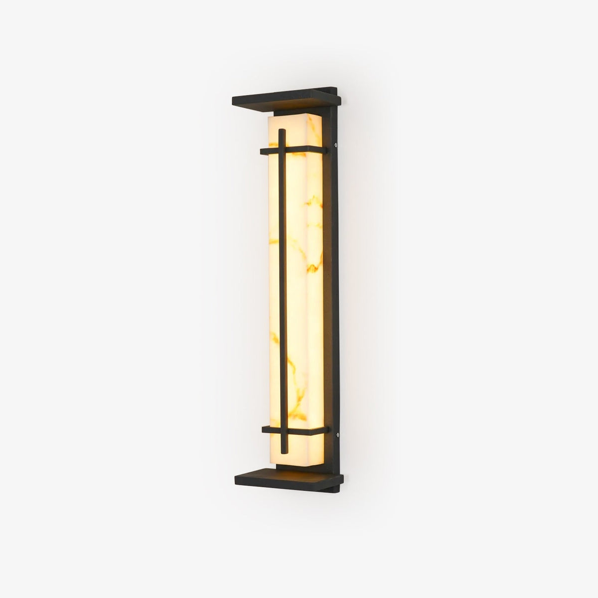 Square Outdoor Sconce Marble Wall Light - Tianguang Alabaster Lighting