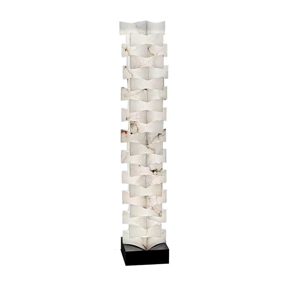Stacked Alabaster Floor Lamp - Tianguang Alabaster Lighting