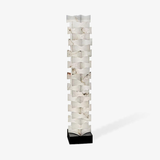 Stacked Alabaster Squares Accent Lamp Floor Lamp - Tianguang Alabaster Lighting