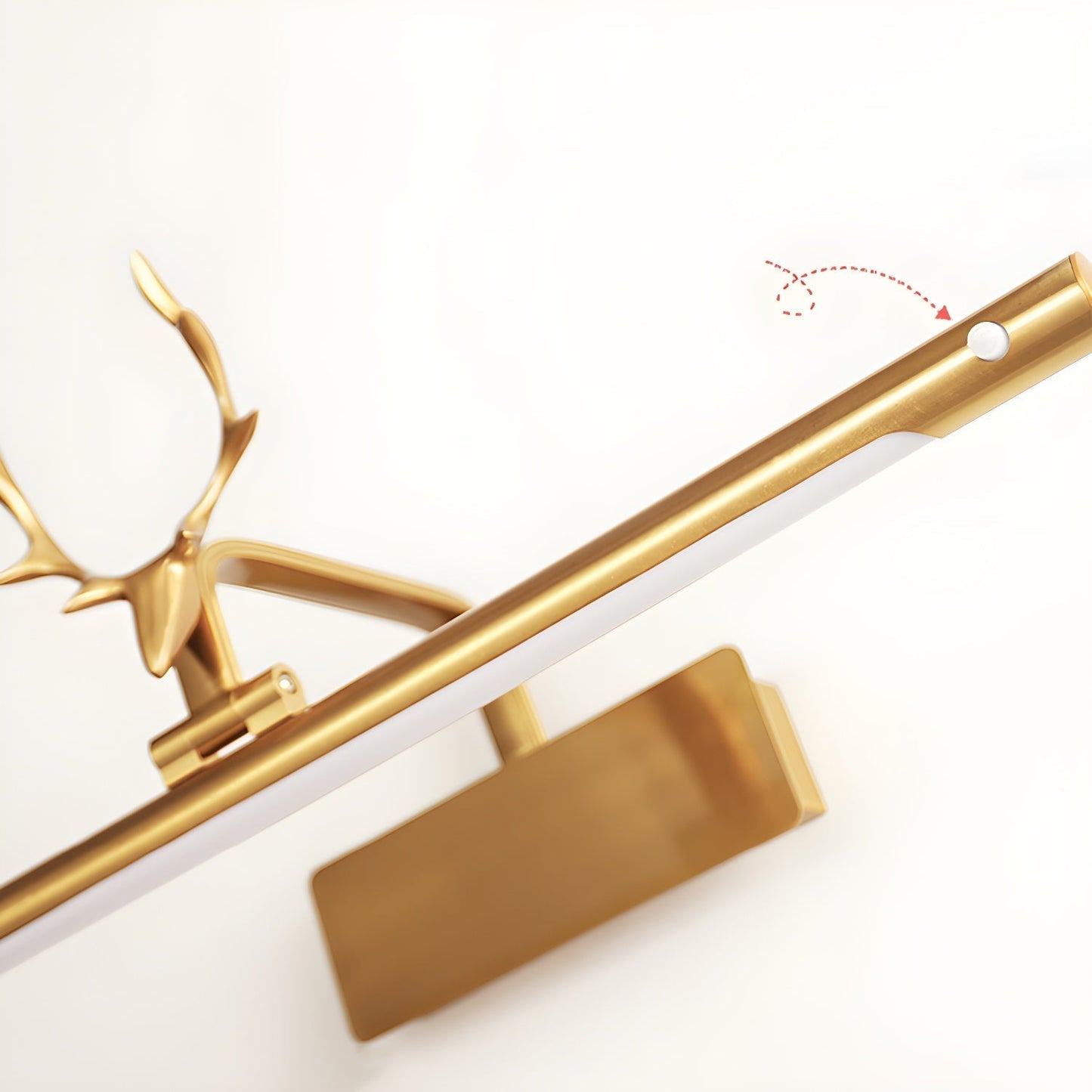 Stag Horn Wall Light, Hardwired Wall Sconce, detail 3