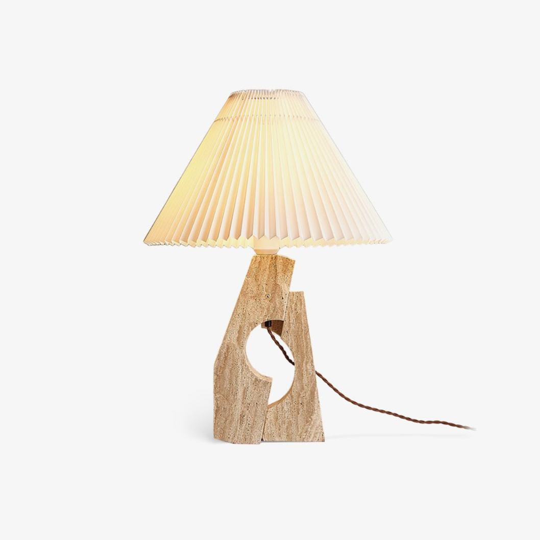 Stone Pillar Travertine Table Lamp - Tianguang Alabaster Lighting