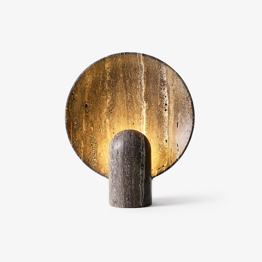 Eclipse Stone Travertine Table Lamp - Tianguang Alabaster Lighting
