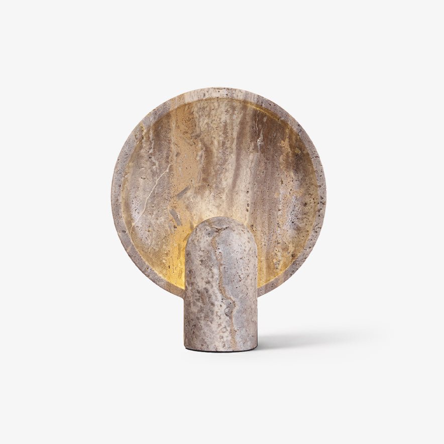 Eclipse Stone Task lamp Travertine Table Lamp - Tianguang Alabaster Lighting